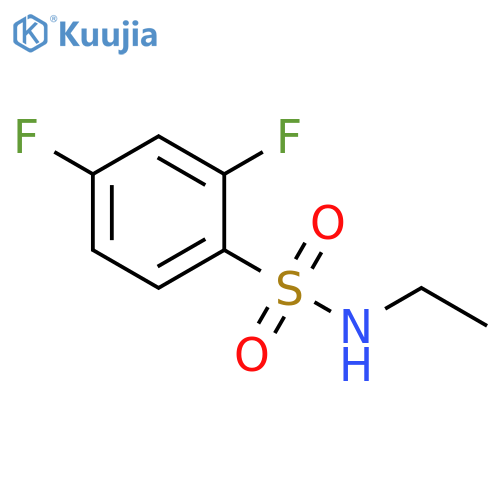 N-ethyl-2,4-difluorobenzene-1-sulfonamide structure