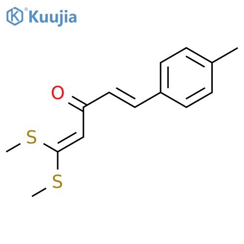 1,4-Pentadien-3-one, 5-(4-methylphenyl)-1,1-bis(methylthio)-, (E)- structure