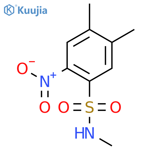 N,4,5-trimethyl-2-nitrobenzene-1-sulfonamide structure