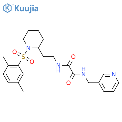 N-{2-1-(2,5-dimethylbenzenesulfonyl)piperidin-2-ylethyl}-N'-(pyridin-3-yl)methylethanediamide structure