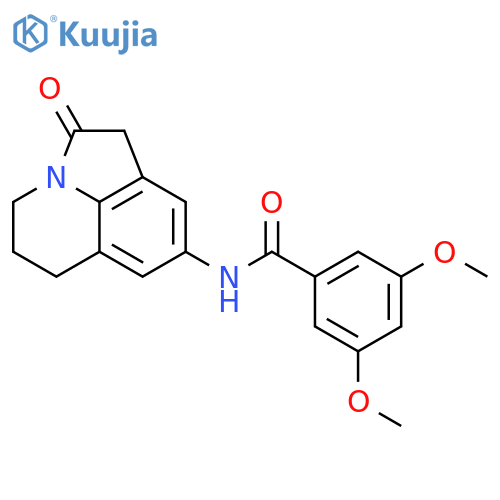 3,5-dimethoxy-N-{2-oxo-1-azatricyclo6.3.1.0^{4,12}dodeca-4,6,8(12)-trien-6-yl}benzamide structure