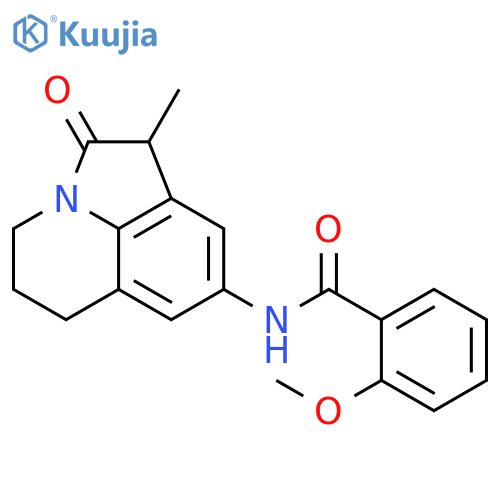 2-methoxy-N-{3-methyl-2-oxo-1-azatricyclo6.3.1.0^{4,12}dodeca-4,6,8(12)-trien-6-yl}benzamide structure