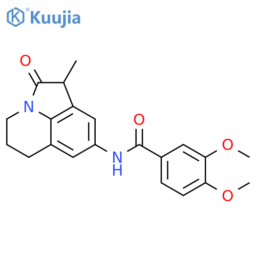 3,4-dimethoxy-N-{3-methyl-2-oxo-1-azatricyclo6.3.1.0^{4,12}dodeca-4,6,8(12)-trien-6-yl}benzamide structure
