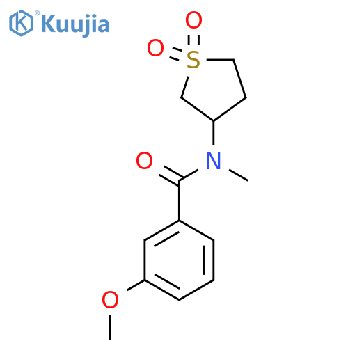 N-(1,1-dioxo-1lambda6-thiolan-3-yl)-3-methoxy-N-methylbenzamide structure