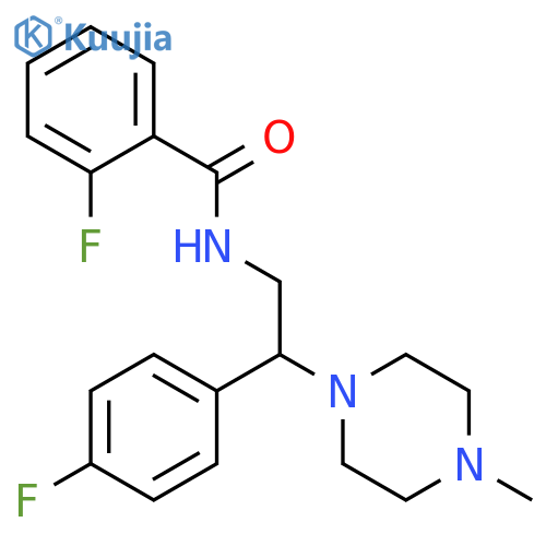 2-fluoro-N-[2-(4-fluorophenyl)-2-(4-methylpiperazin-1-yl)ethyl]benzamide structure