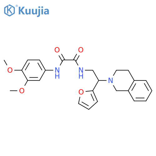 N'-(3,4-dimethoxyphenyl)-N-2-(furan-2-yl)-2-(1,2,3,4-tetrahydroisoquinolin-2-yl)ethylethanediamide structure