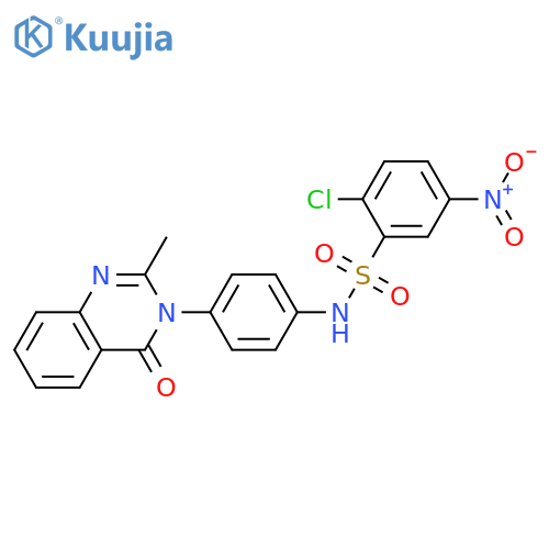2-chloro-N-4-(2-methyl-4-oxo-3,4-dihydroquinazolin-3-yl)phenyl-5-nitrobenzene-1-sulfonamide structure