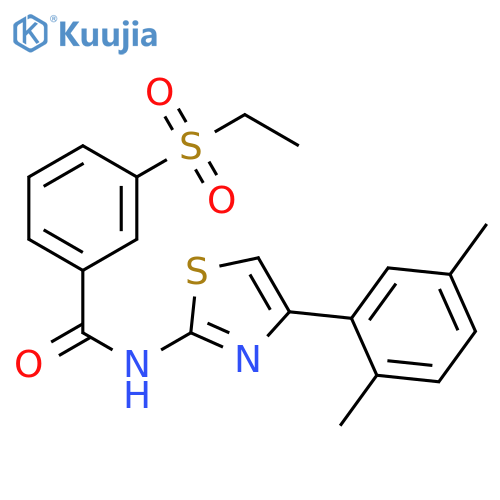N-4-(2,5-dimethylphenyl)-1,3-thiazol-2-yl-3-(ethanesulfonyl)benzamide structure