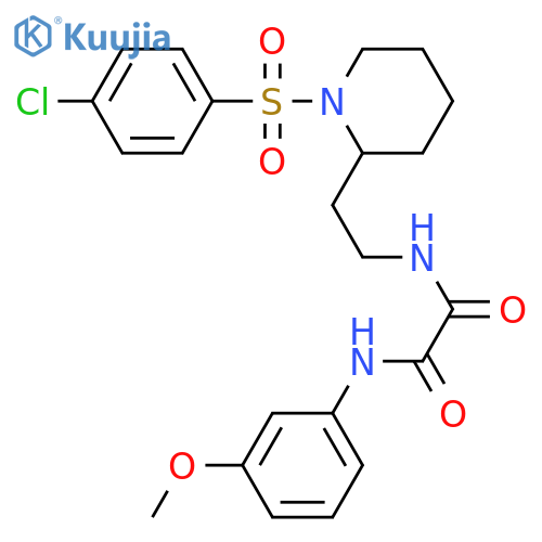 N-{2-1-(4-chlorobenzenesulfonyl)piperidin-2-ylethyl}-N'-(3-methoxyphenyl)ethanediamide structure
