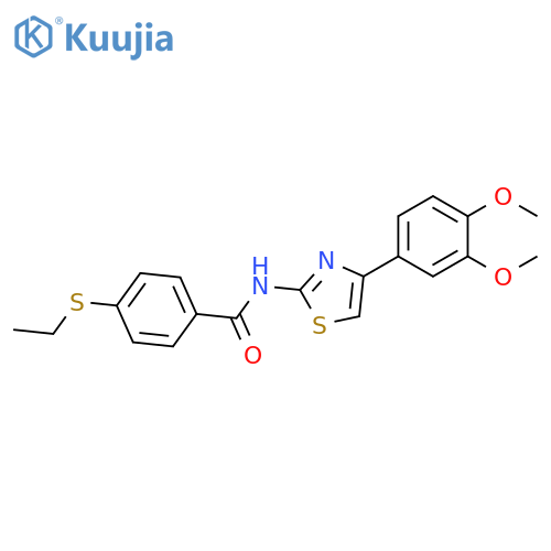 N-4-(3,4-dimethoxyphenyl)-1,3-thiazol-2-yl-4-(ethylsulfanyl)benzamide structure