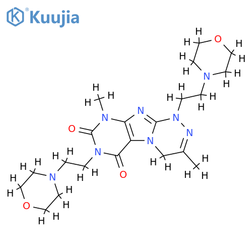 3,9-dimethyl-1,7-bis2-(morpholin-4-yl)ethyl-1H,4H,6H,7H,8H,9H-1,2,4triazino4,3-gpurine-6,8-dione structure