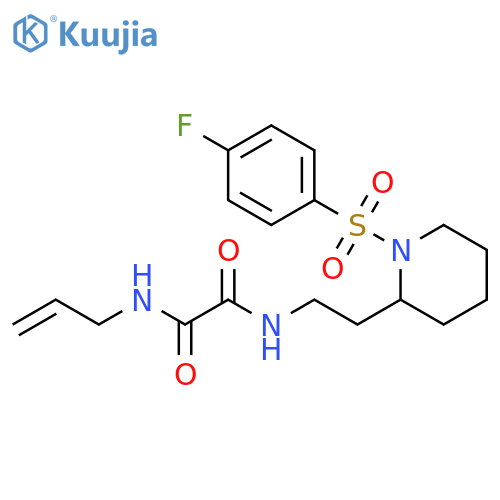N'-{2-1-(4-fluorobenzenesulfonyl)piperidin-2-ylethyl}-N-(prop-2-en-1-yl)ethanediamide structure