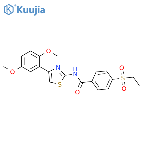 N-4-(2,5-dimethoxyphenyl)-1,3-thiazol-2-yl-4-(ethanesulfonyl)benzamide structure