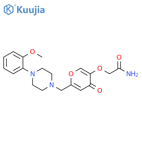 2-(6-{4-(2-methoxyphenyl)piperazin-1-ylmethyl}-4-oxo-4H-pyran-3-yl)oxyacetamide structure