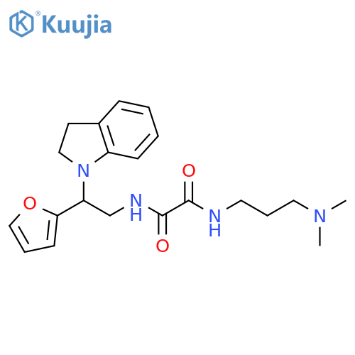N'-2-(2,3-dihydro-1H-indol-1-yl)-2-(furan-2-yl)ethyl-N-3-(dimethylamino)propylethanediamide structure
