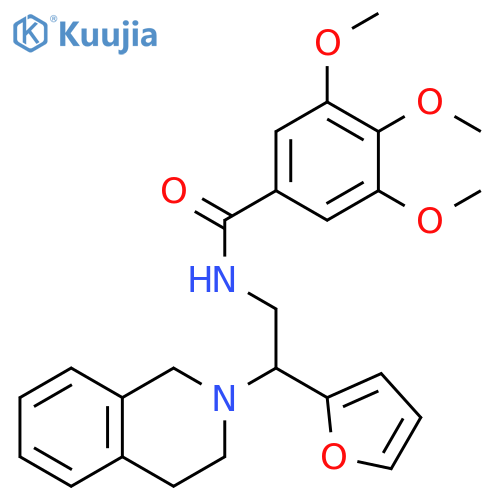 N-2-(furan-2-yl)-2-(1,2,3,4-tetrahydroisoquinolin-2-yl)ethyl-3,4,5-trimethoxybenzamide structure
