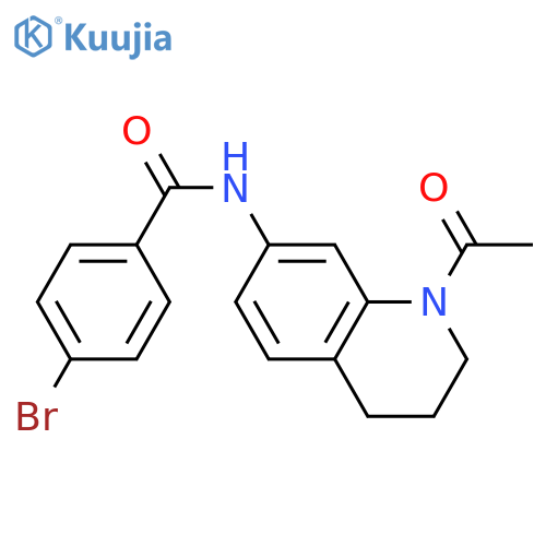 N-(1-acetyl-1,2,3,4-tetrahydroquinolin-7-yl)-4-bromobenzamide structure