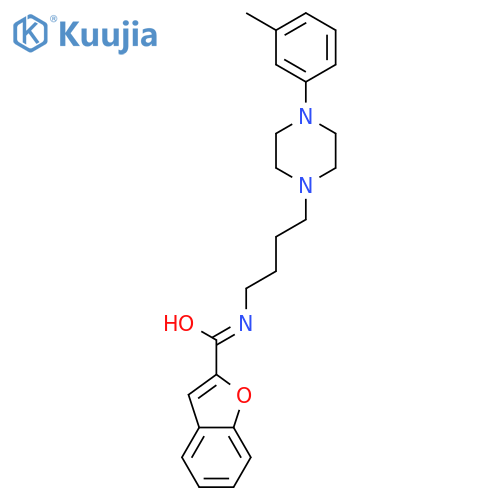2-Benzofurancarboxamide, N-[4-[4-(3-methylphenyl)-1-piperazinyl]butyl]- structure