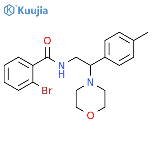 2-bromo-N-2-(4-methylphenyl)-2-(morpholin-4-yl)ethylbenzamide structure