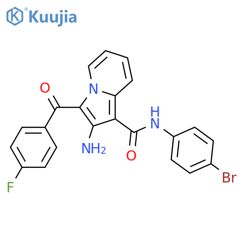2-amino-N-(4-bromophenyl)-3-(4-fluorobenzoyl)indolizine-1-carboxamide structure