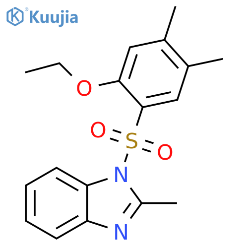 1-(2-ethoxy-4,5-dimethylbenzenesulfonyl)-2-methyl-1H-1,3-benzodiazole structure