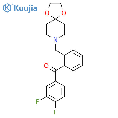 (3,4-difluorophenyl)-[2-(1,4-dioxa-8-azaspiro[4.5]decan-8-ylmethyl)phenyl]methanone structure