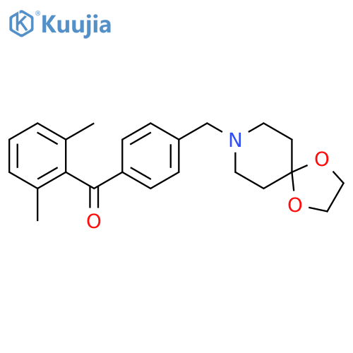 2,6-Dimethyl-4'-8-(1,4-dioxa-8-azaspiro-4.5decyl)methylbenzophenone structure