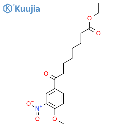 Ethyl 8-(4-methoxy-3-nitrophenyl)-8-oxooctanoate structure