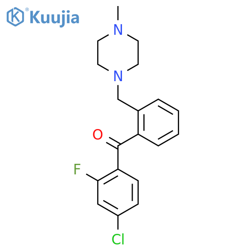 (4-chloro-2-fluorophenyl)-[2-[(4-methylpiperazin-1-yl)methyl]phenyl]methanone structure