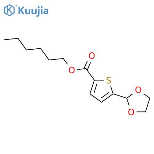 HEXYL 5-(1,3-DIOXOLAN-2-YL)-2-THIOPHENECARBOXYLATE structure