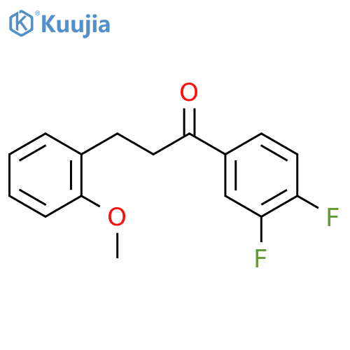 1-(3,4-difluorophenyl)-3-(2-methoxyphenyl)propan-1-one structure