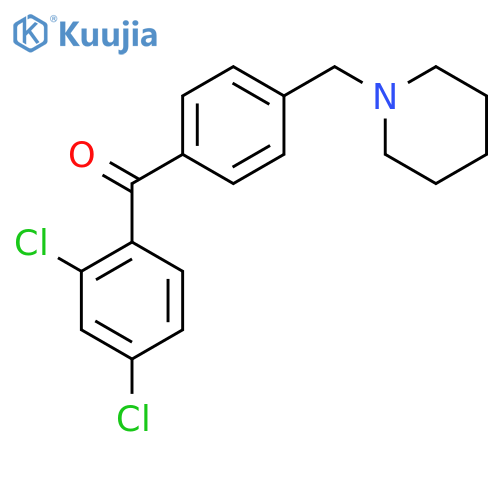 2,4-Dichloro-4'-piperidinomethyl benzophenone structure