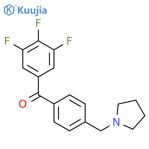 [4-(pyrrolidin-1-ylmethyl)phenyl]-(3,4,5-trifluorophenyl)methanone structure