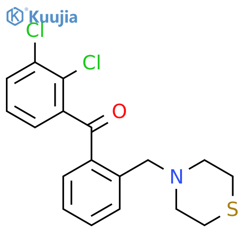 2,3-Dichloro-2'-thiomorpholinomethyl benzophenone structure