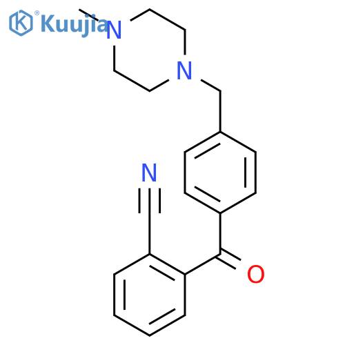 2-CYANO-4'-(4-METHYLPIPERAZINOMETHYL) BENZOPHENONE structure