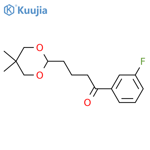 4-(5,5-dimethyl-1,3-dioxan-2-yl)-1-(3-fluorophenyl)butan-1-one structure
