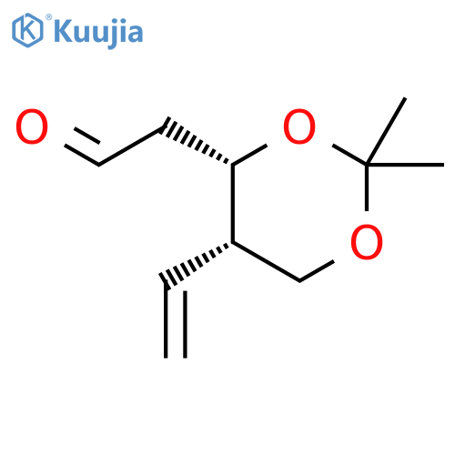 1,3-Dioxane-4-acetaldehyde, 5-ethenyl-2,2-dimethyl-, cis- structure