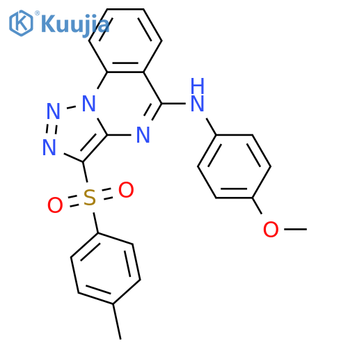 N-(4-methoxyphenyl)-3-(4-methylbenzenesulfonyl)-1,2,3triazolo1,5-aquinazolin-5-amine structure