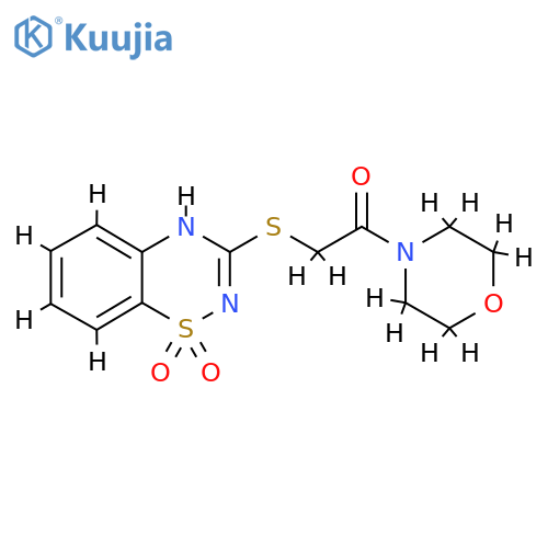 3-{2-(morpholin-4-yl)-2-oxoethylsulfanyl}-4H-1lambda6,2,4-benzothiadiazine-1,1-dione structure