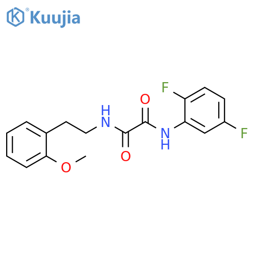 N-(2,5-difluorophenyl)-N'-2-(2-methoxyphenyl)ethylethanediamide structure