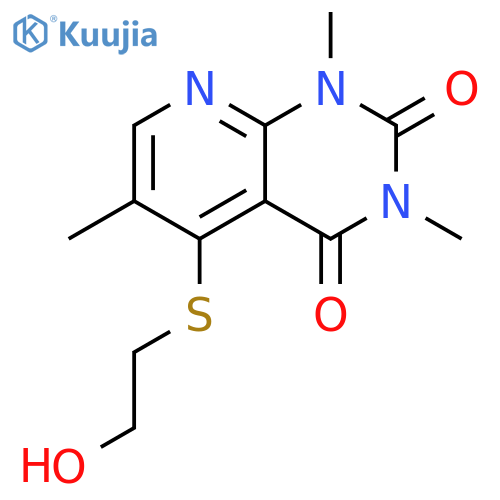 5-(2-hydroxyethyl)sulfanyl-1,3,6-trimethyl-1H,2H,3H,4H-pyrido2,3-dpyrimidine-2,4-dione structure
