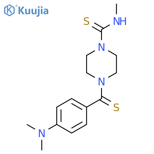 4-4-(dimethylamino)benzenecarbothioyl-N-methylpiperazine-1-carbothioamide structure