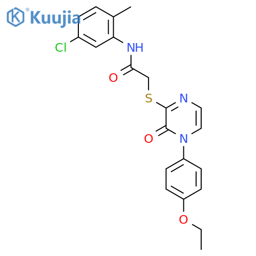 N-(5-chloro-2-methylphenyl)-2-{4-(4-ethoxyphenyl)-3-oxo-3,4-dihydropyrazin-2-ylsulfanyl}acetamide structure