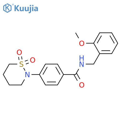 4-(1,1-dioxo-1lambda6,2-thiazinan-2-yl)-N-(2-methoxyphenyl)methylbenzamide structure