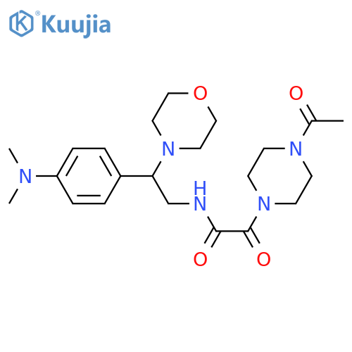 2-(4-acetylpiperazin-1-yl)-N-{2-4-(dimethylamino)phenyl-2-(morpholin-4-yl)ethyl}-2-oxoacetamide structure