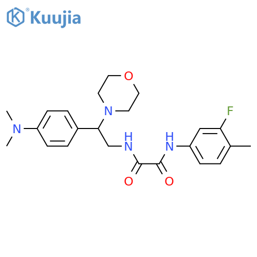 N'-{2-4-(dimethylamino)phenyl-2-(morpholin-4-yl)ethyl}-N-(3-fluoro-4-methylphenyl)ethanediamide structure