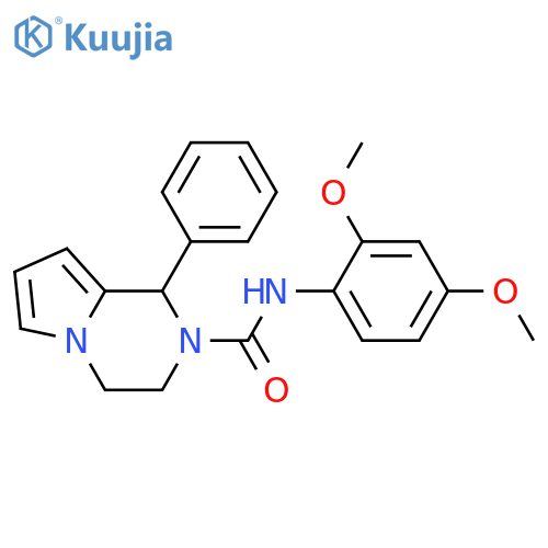 N-(2,4-dimethoxyphenyl)-1-phenyl-1H,2H,3H,4H-pyrrolo1,2-apyrazine-2-carboxamide structure
