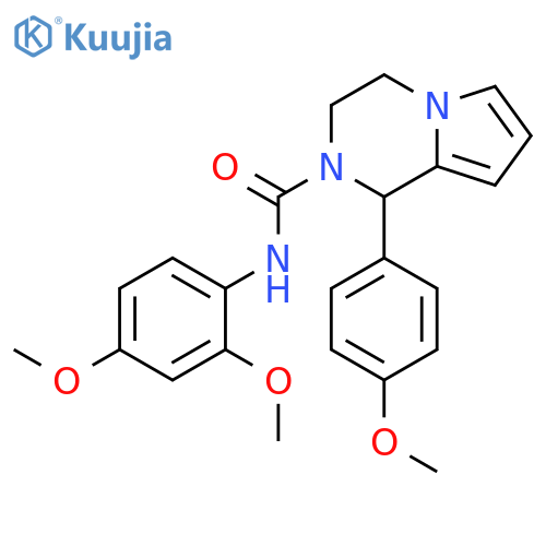 N-(2,4-dimethoxyphenyl)-1-(4-methoxyphenyl)-1H,2H,3H,4H-pyrrolo1,2-apyrazine-2-carboxamide structure