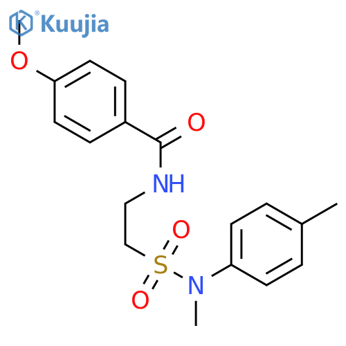 4-methoxy-N-(2-{(4-methylphenyl)methylsulfamoyl}ethyl)benzamide structure