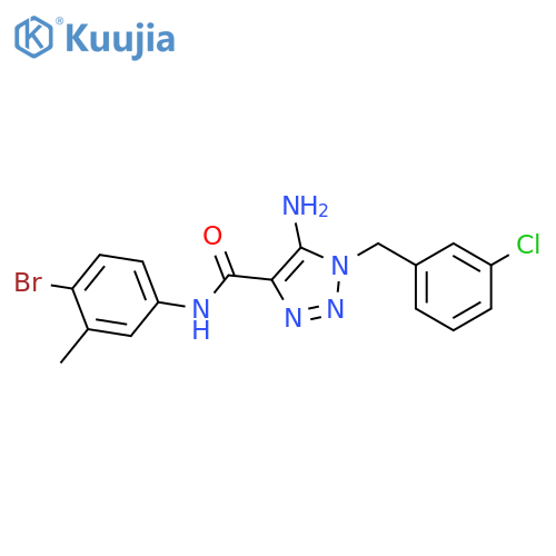 5-amino-N-(4-bromo-3-methylphenyl)-1-(3-chlorophenyl)methyl-1H-1,2,3-triazole-4-carboxamide structure